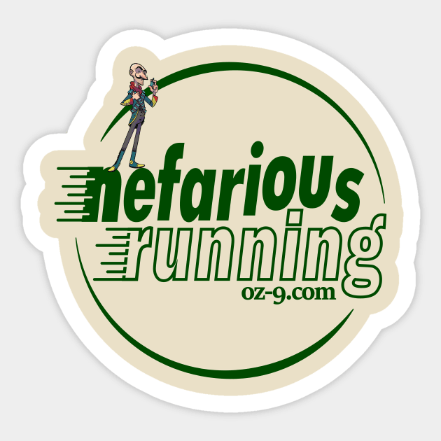 Oz 9 the Karin Heimdahl collection Nefarious Running Sticker by Oz9